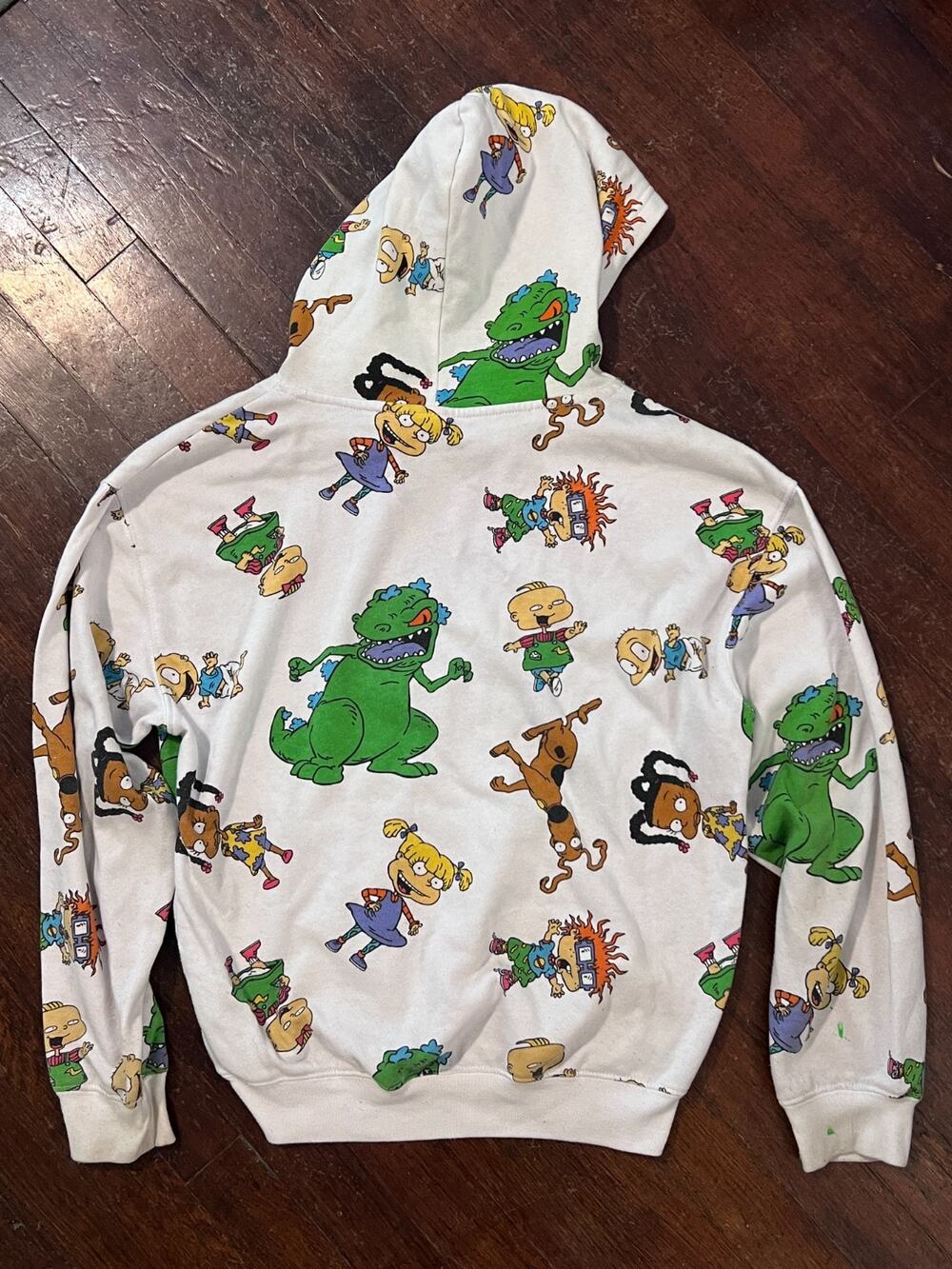 Nickelodeon Rugrats All Over Print Hoodie Mens Small 90s Y2K Vintage Cartoon - Picture 6 of 6